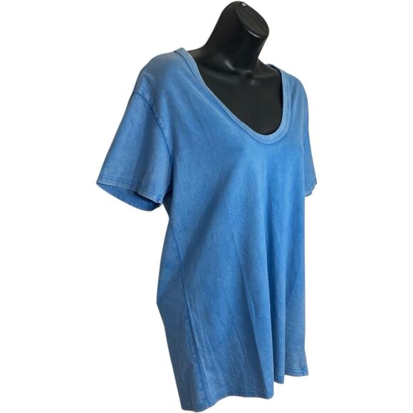 AG Adriano Goldschmied T-Shirt Womens S Blue Henson Tee Faded Vintage Wash NEW - Picture 4 of 7